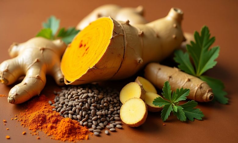 Five science-backed Indian spices with proven health benefits: turmeric, ginger, cumin, coriander, and fenugreek